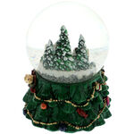 Musical globe snow fir tree 14cm 3