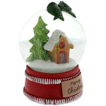 Illuminated snow globe with house 2