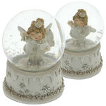 Snow Globe Angel with Flakes 5