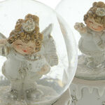 Snow Globe Angel with Flakes 6