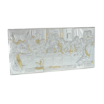 Silver plated icon of the Last Supper 50x25cm 2