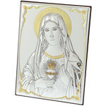Silver plated icon heart of Mary 2