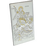 Szent György ezüstözött ikon 20cm