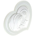 Holy Family white heart icon 14cm 4