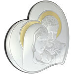 Icoana inima argintata Sfanta Familie 27cm 1