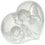 Guardian angel heart icon white 15cm 1