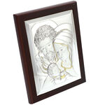 Holy Family icon with brown wooden frame 13cm 2