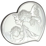 Guardian angel silver plated heart 11cm