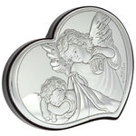 Guardian angel silver heart 8cm 1