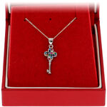 Necklace with silver colored heart key pendant 5