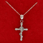 Necklace with silver crucifix pendant 5