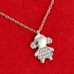 Silver Necklce with girl pendant 4