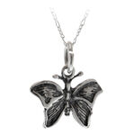 Vintage Butterfly Silver Necklace