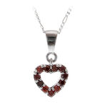 Red Heart Silver Necklace 1