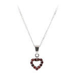 Red Heart Silver Necklace 2