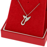 Silver swan pendant with chain 5