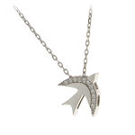 Silver necklace with swallow 1