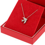 Silver necklace with swallow 5
