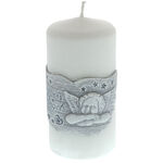 Small silver Christmas Angel candle 1