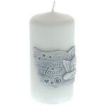Small silver Christmas Angel candle 3