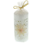 Golden Christmas Flower Candle 1
