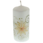 Golden Christmas Flower Candle 2