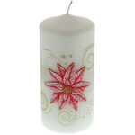 Red Christmas Flower Candle 2