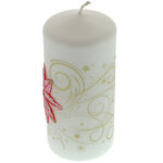 Red Christmas Flower Candle 3