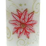 Red Christmas Flower Candle 4
