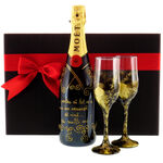 Personalized Moet Set with Glasses 1
