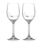 Crystal Wine Glasses with Heart