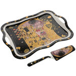 Cake tray with black Klimt Kiss palette 1