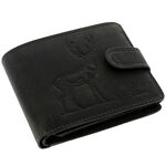 Black deer men's wallet