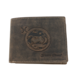Men's wallet brown leather zodiac Pisces 1