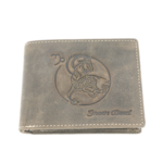 Zodiac Capricorn brown natural leather men's wallet