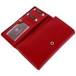 Női pénztárca La Scala Luxury piros fekete RFID 4