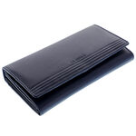 Women's wallet blue leather La Scala 19cm