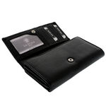 Women's leather wallet La Scala Luxury black 3