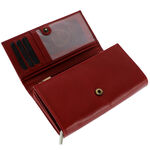 Vester Luxury red natural leather women's wallet 4