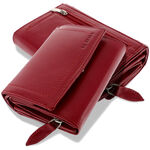 Women's La Scala Red Leather Wallet 7
