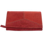 Large Leather Wallet for Women Giultieri Red