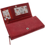 Large Leather Wallet for Women Giultieri Red 2