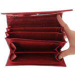 Large Leather Wallet for Women Giultieri Red 4