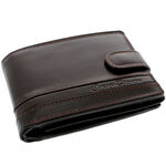 Brown White Crow Leather Wallet 2