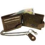 Leather Wallet with Classic Motor Chain 2