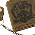 Leather Wallet with Classic Motor Chain 6