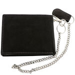 Black Motorcycle Chain Leather Wallet RFID 3