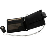 Black Leather Wallet with Chain Motor 6