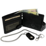 Black Leather Wallet with Chain Motor 9