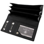 La Scala Luxury women's blue RFID leather wallet 6